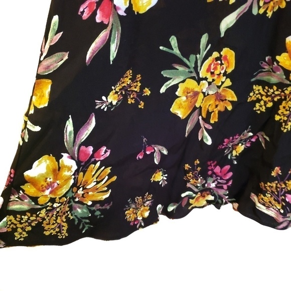 Zara Basic Floral Print 3/4 Sleeve Mini Dress - Picture 3 of 6